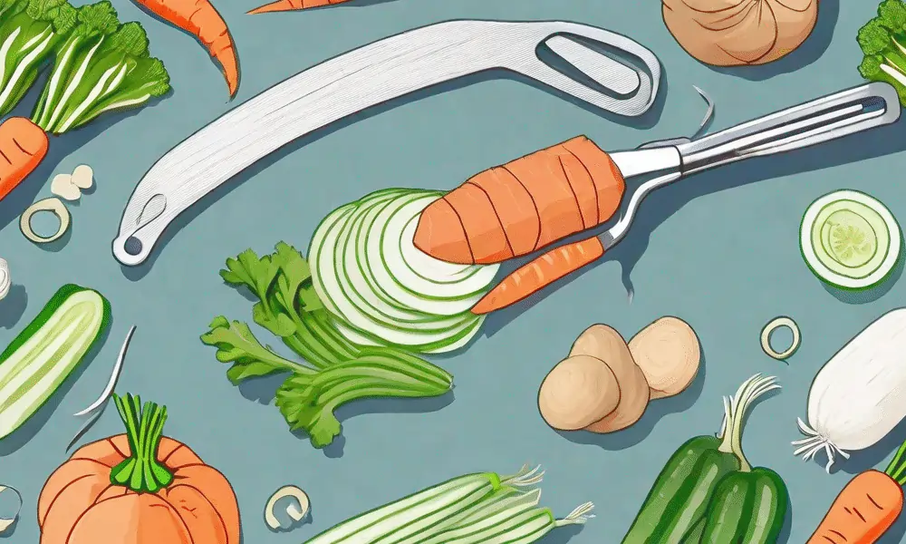 Bild von Sparschäler und Gemüse Karotte Sellerie 