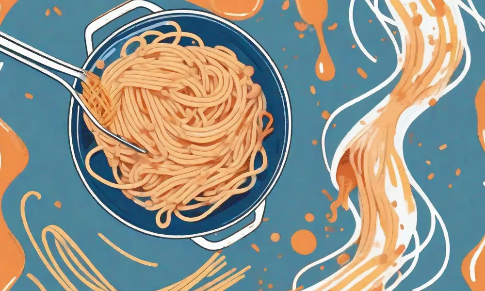Bild von Pasta Nudeln Spaghetti und Nudelzange