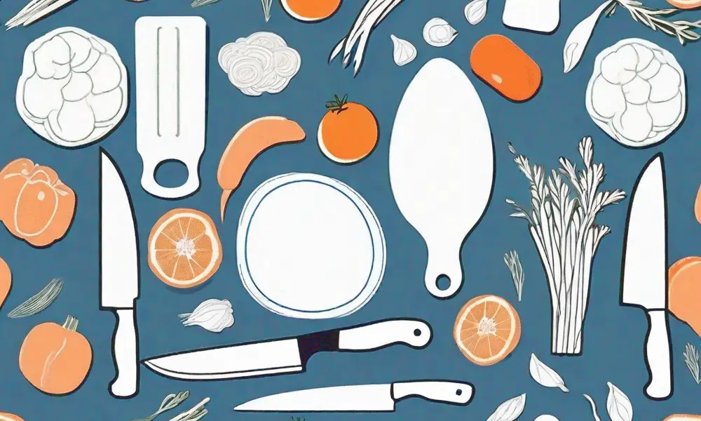 Bild von Schneidbrettern aus Kunststoff blauer Hintergrund